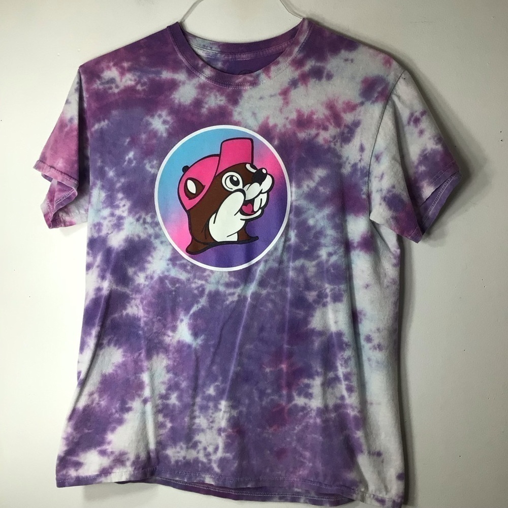 Buckys Tshirt medium purple tripe dye